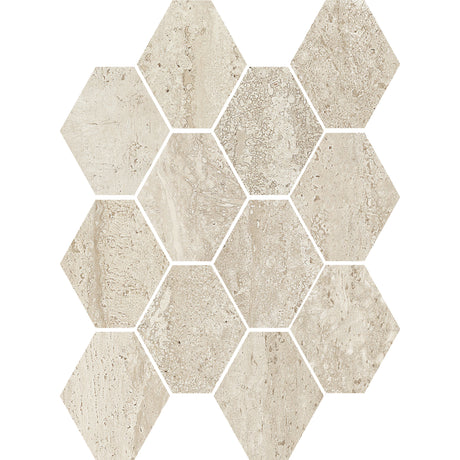 Unicom Starker Tibur Stone Avena Hexagon Mosaic 25 x 34cm