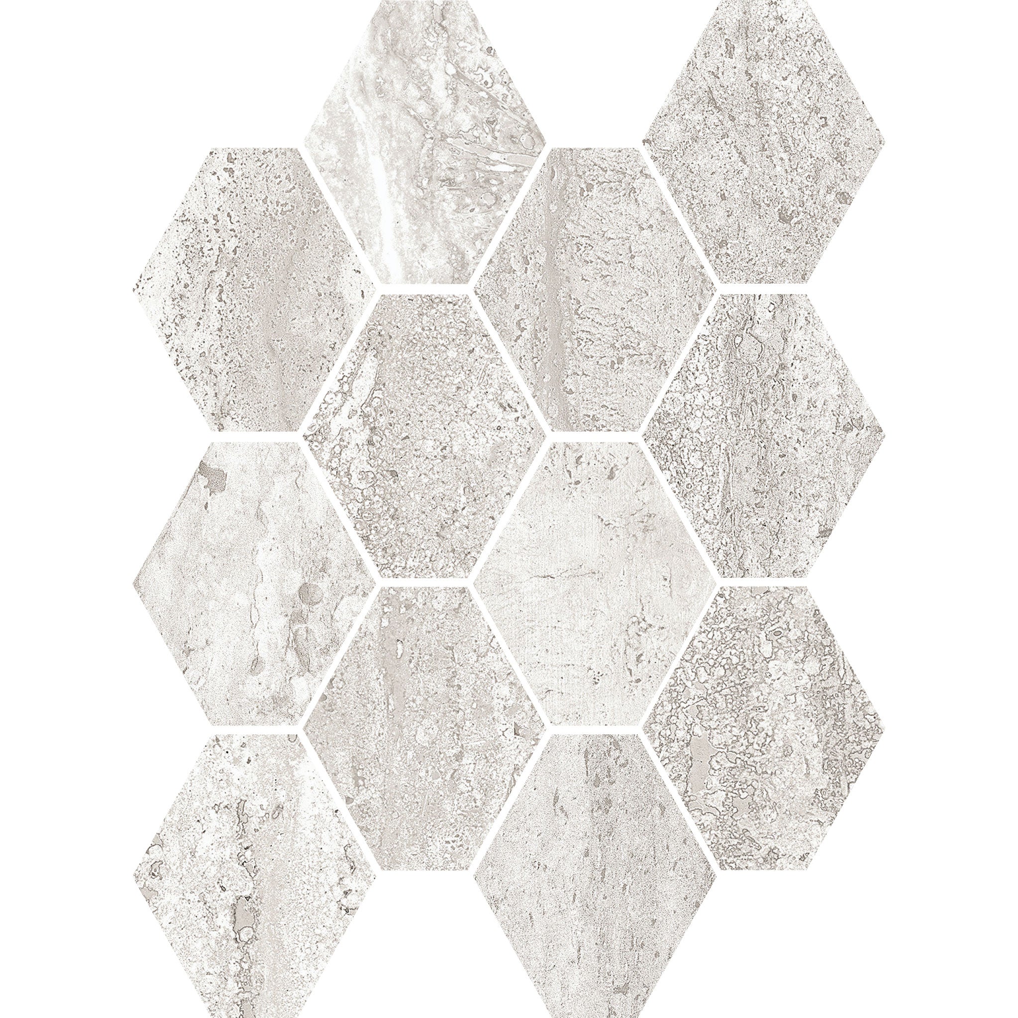 Unicom Starker Tibur Stone Selce Hexagon Mosaic 25 x 34cm