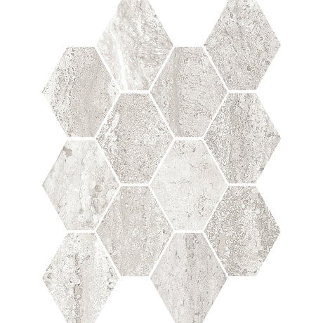 Unicom Starker Tibur Stone Selce Hexagon Mosaic 25 x 34cm