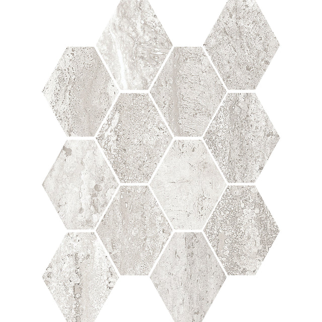 Unicom Starker Tibur Stone Selce Hexagon Mosaic 25 x 34cm