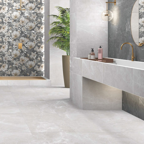 Valen Bianco tiles in bathroom
