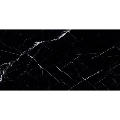 Velin Black Rectified Polished Tile 60 x 120cm
