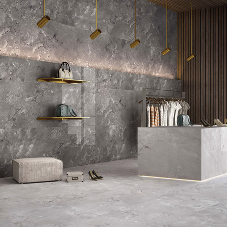 Velvet Gris Polished Tiles