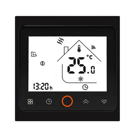 Warmsole 7-Day Wi-Fi Programmable Thermostat - Air & Floor Sensor - Black