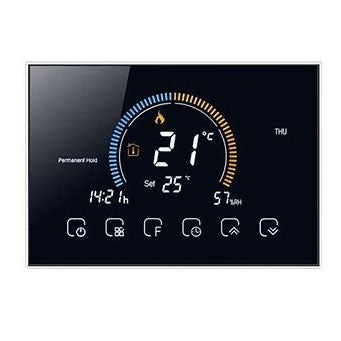 Warmsole Wi-Fi XL Programmable Thermostat - 7-Day Touch Screen, Air & Floor Sensor - Black