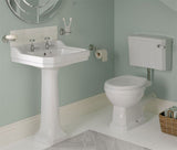 Abbey 2TH Basin & Full Pedestal 600 x 500mm