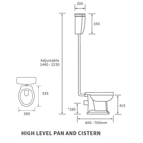 Tabo Primrose Brushed Brass High Level WC & Standard Soft Close Seat