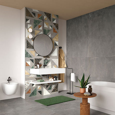 ABK Blend Concrete Grey Combo Rett Tiles