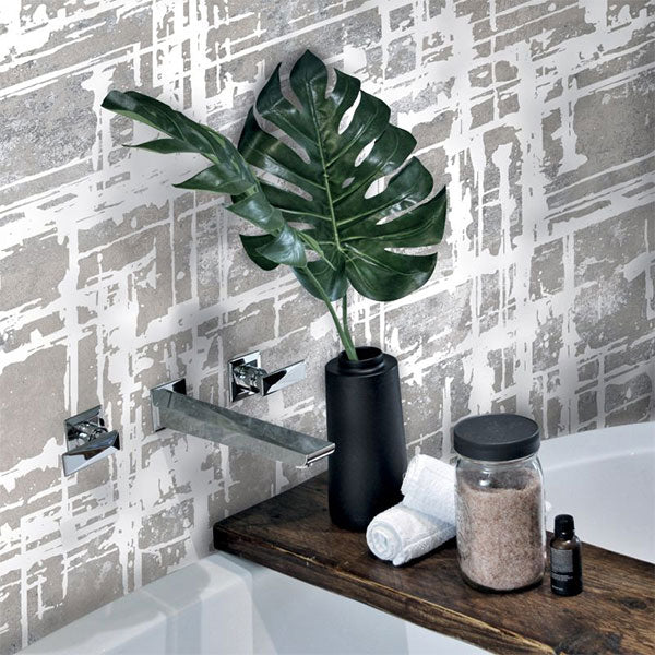 ABK Poetry Decor Lines Paint Cement Rett Tiles 120 x 280cm