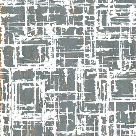 ABK Poetry Decor Lines Paint Verdigris Rett Tile (detail)