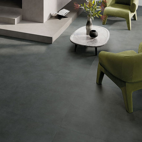 ABK Poetry Net Coal Rett Tiles 120 x 120cm