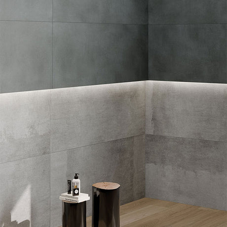 ABK Poetry Net Coal Rett Tiles 60 x 120cm