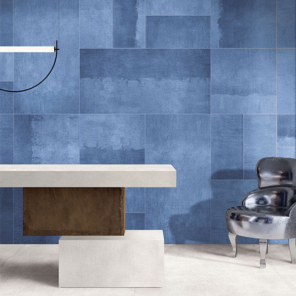 ABK Poetry Net Patch Blue Rett Tiles 60 x 120cm