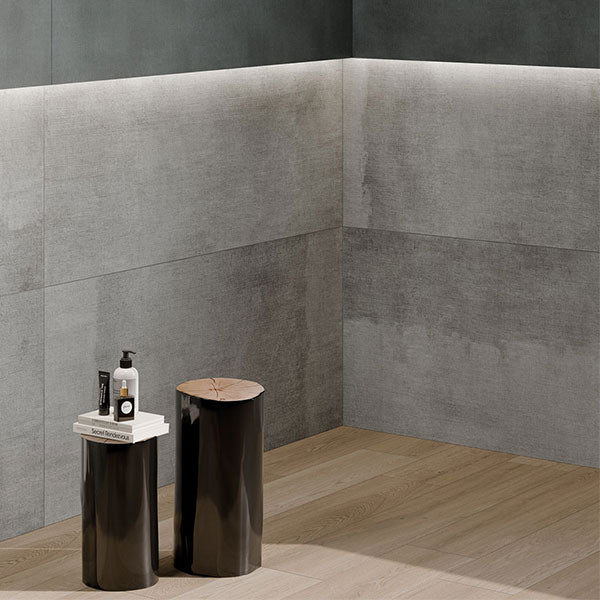 ABK Poetry Net Patch Grey Rett Tiles 60 x 120cm