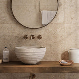 ABK Poetry Stone Carving Ecru Rett Tile 60 x 120cm