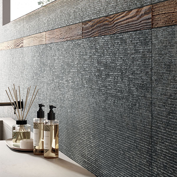 ABK Poetry Stone Carving Smoke Rett Tiles 60 x 120cm