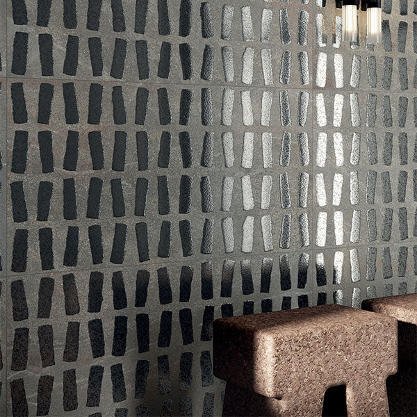 ABK Poetry Stone Dec Metal Mud Rett Tiles 60 x 120cm