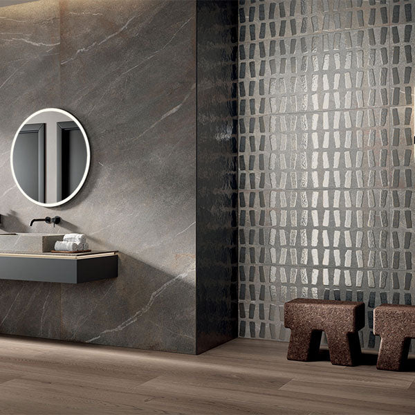 ABK Poetry Stone Dec Metal Mud Rett Tiles 60 x 120cm