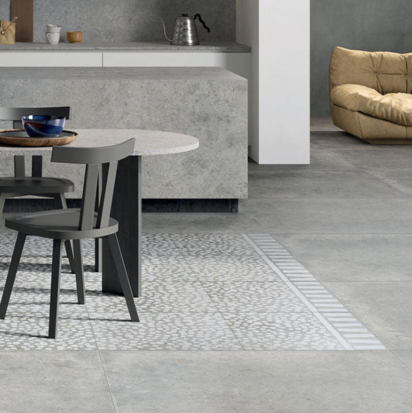 ABK Poetry Stone Fringe Grey Rett Tiles 60 x 60cm