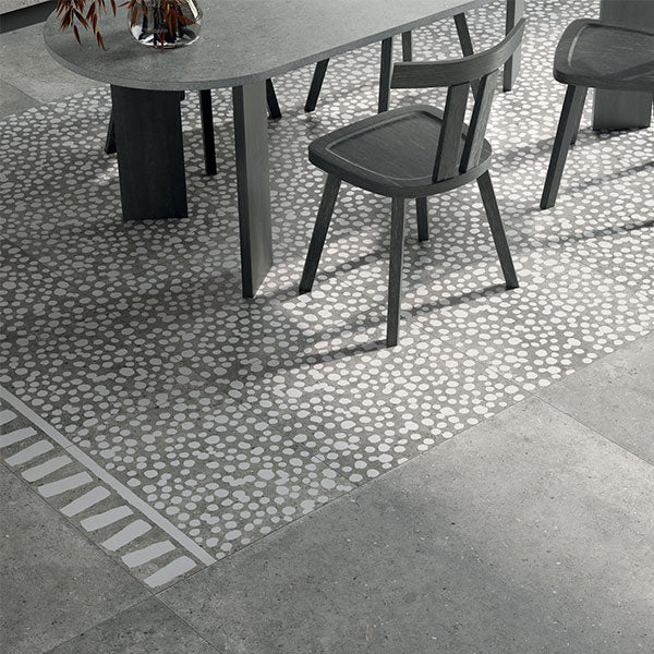 ABK Poetry Stone Fringe Grey Rett Tiles 60 x 60cm