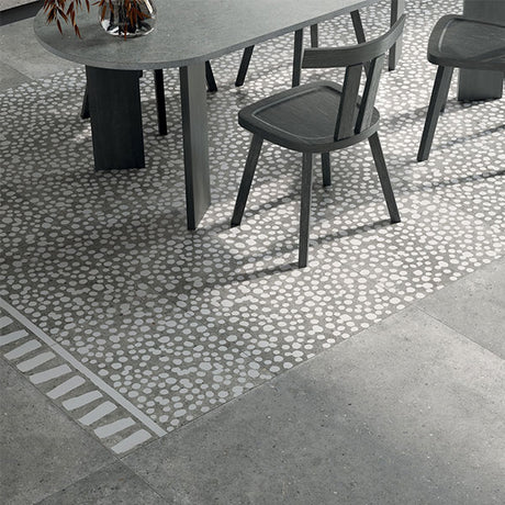 ABK Poetry Stone Fringe Grey Rett Tiles 60 x 60cm