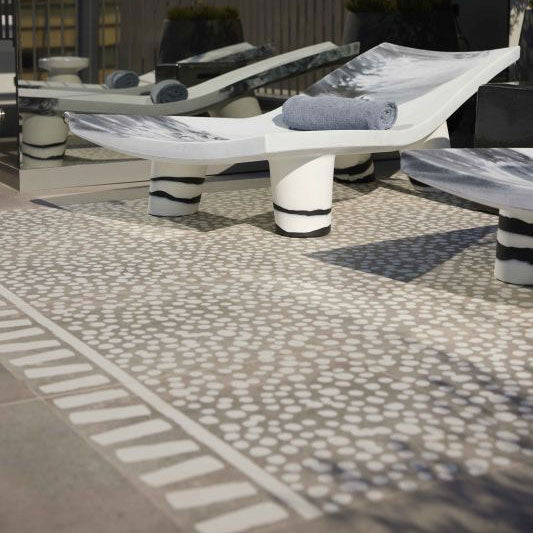 ABK Poetry Stone Fringe Grey Rett Tiles 60 x 60cm