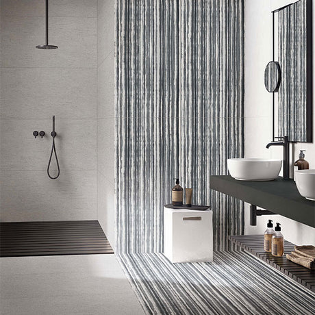 ABK Poetry Stone Reloaded Batik Graphite Rett Tiles 60 x 120cm