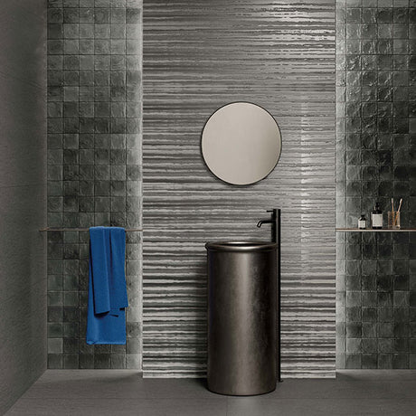 ABK Poetry Stone Reloaded Batik Graphite Rett Tiles 60 x 120cm