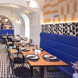 ABK Poetry Stone Traces Mud tiles at Mi Casa Restaurant in Monopoli