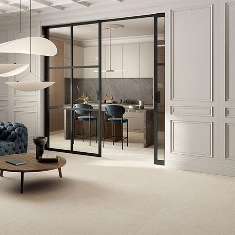 ABK Poetry Stone Trani Ivory Rett Tiles 120 x 120cm