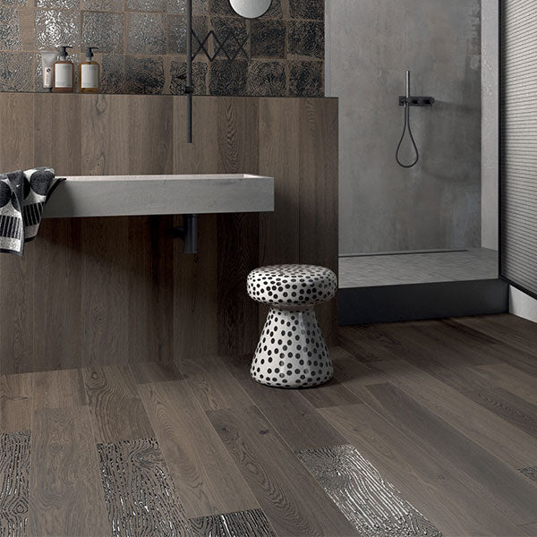 ABK Poetry Wood Poetry Mud Rett Tiles 20 x 120cm