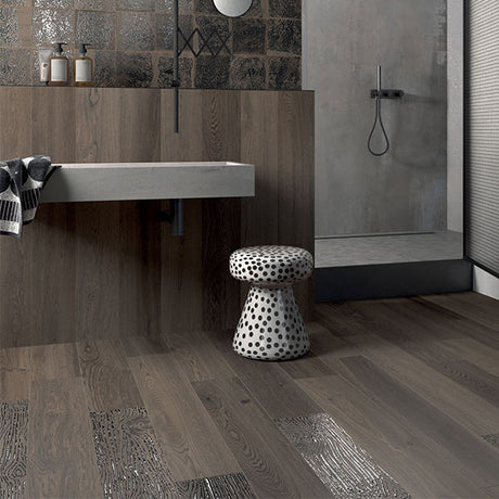 ABK Poetry Wood Poetry Mud Rett Tiles 20 x 120cm