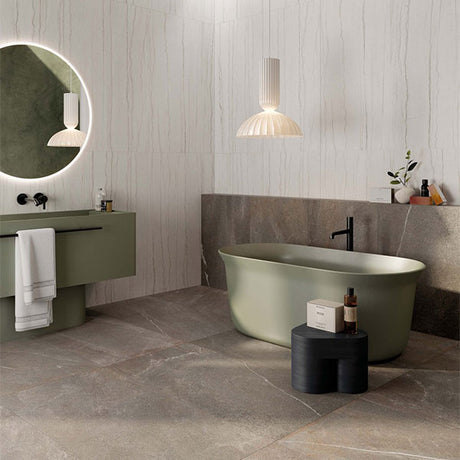 ABK Sensi Nuance White Macaubas Rett Tiles 60 x 120cm