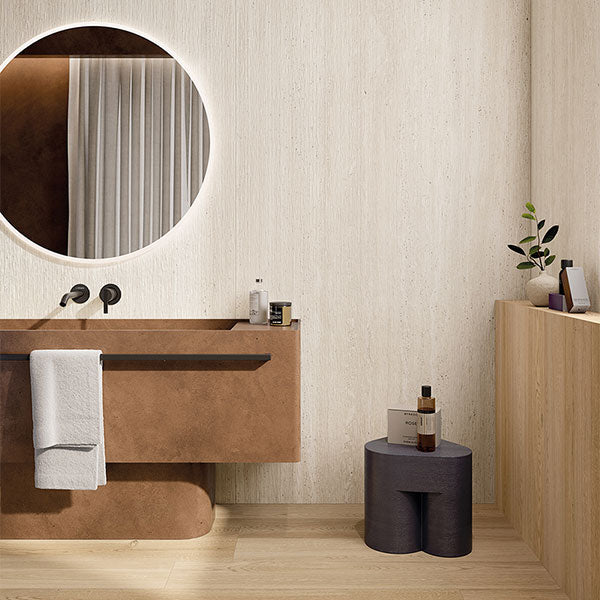 ABK Sensi Roma Wave Ivory Rett Tiles 60 x 120cm