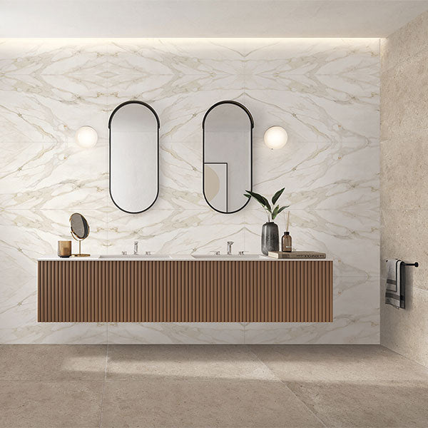 ABK Sensi Signoria Calacatta Michelangelo Rett Bookmatch Tile set