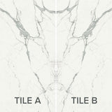 ABK Sensi Signoria Statuario Light Rett Bookmatch tile set