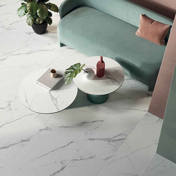ABK Sensi Signoria Statuario Light Rett Tiles 60 x 120cm