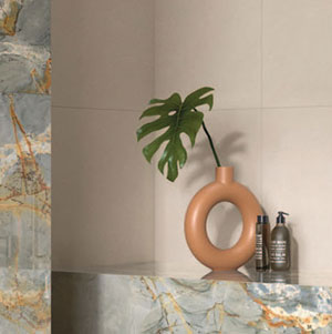 ABK Wide&Style Mini Alabaster & Sensi Signoria Roma Imperiale tiles