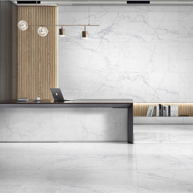 Stanza White Rectified Tiles
