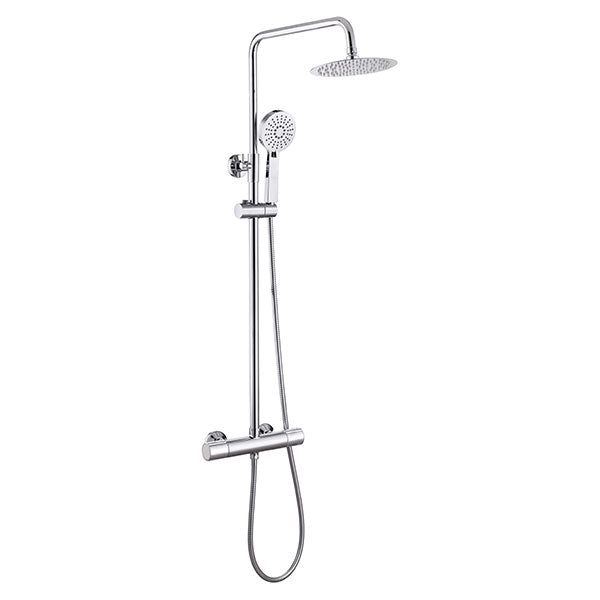 Tabo Tondo Cool-Touch Thermostatic Mixer Shower with Riser & Overhead Kit