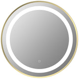 Tabo Future Front-Lit LED Brushed Brass Mirror 600 x 600mm