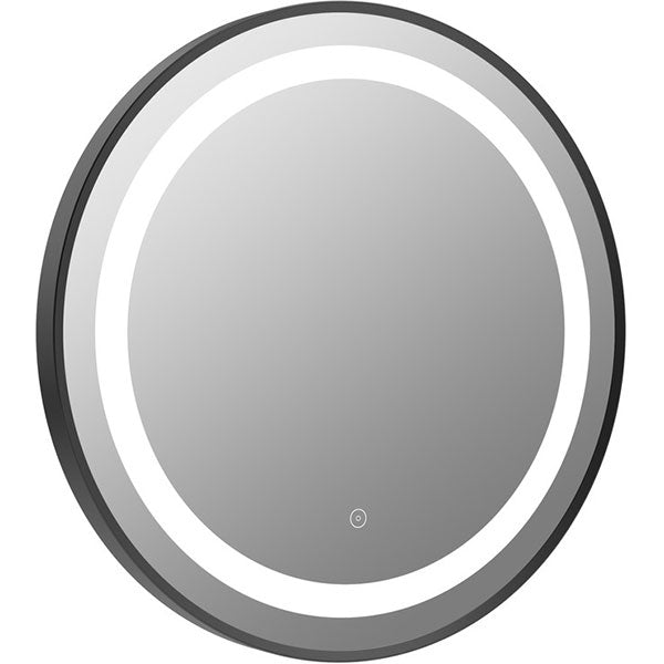 Tabo Future Front-Lit LED Matt Black Mirror 600 x 600mm