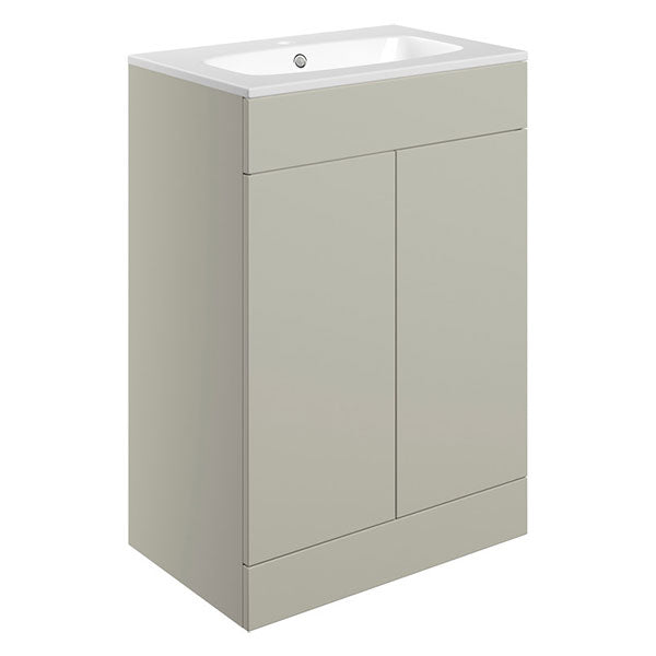 Tabo Milan Matt Latte Floor Standing 2 Door Unit & Basin 610mm