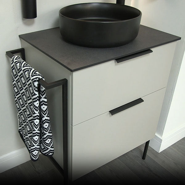 Tabo Milan Matt Latte Wall Hung 2 Drawer Basin Unit 