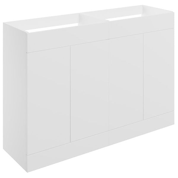 Tabo Milan Matt White Floor Standing 4 Door Basin Unit 1180mm
