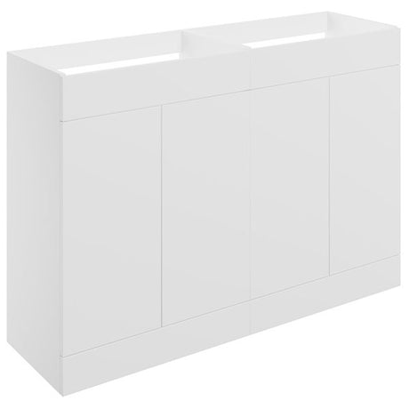 Tabo Milan Matt White Floor Standing 4 Door Basin Unit 1180mm