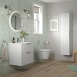 Tabo Milan Matt White Wall Hung 1 Door Tall Unit 350mm