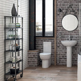 Tabo Penny Matt Black Mirror with Strap 600 x 600mm