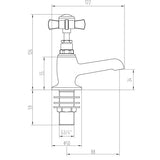 Tabo Ophelia Chrome Bath Pillar Taps