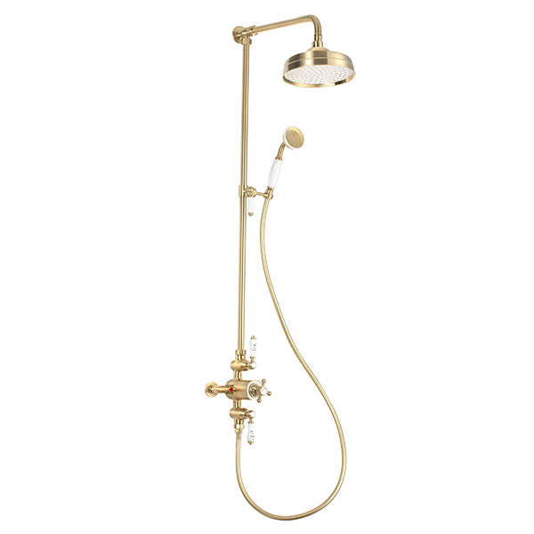 Tabo Sabbia Brushed Brass Thermostatic Shower Kit